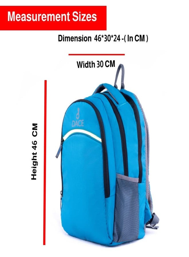 Dace Laptop Bag Blue Casual Waterproof Laptop Backpack/Office Bag/School Bag/College Bag/Business Bag/Unisex Travel Backpack Plain Quick Front Pocket - Image 4